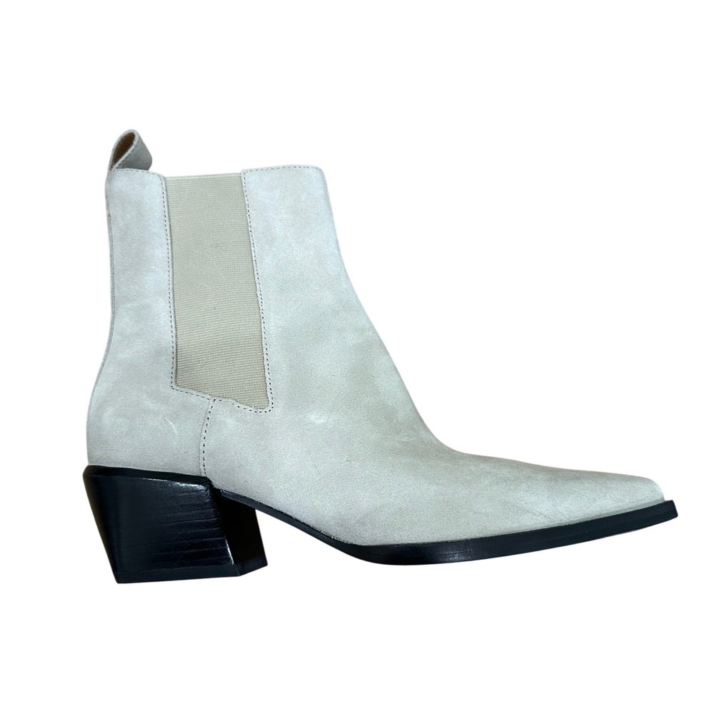 Rag & Bone Westin Light Sands Suede Chelsea Boots Square Toe Ankle Boot 38.5